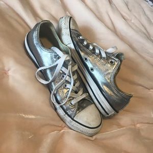 RARE Metallic All Star Low Top Converse
